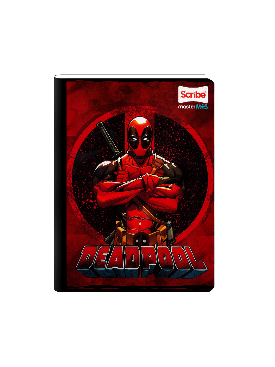 Cuaderno Cosido Deadpool 50 Hojas Cuadros  7