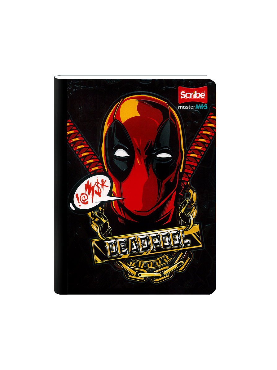 Cuaderno Cosido Deadpool 50 Hojas Cuadros  8