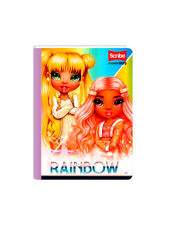 Cuaderno Cosido Rainbow High 50 Hojas Cuadros  1