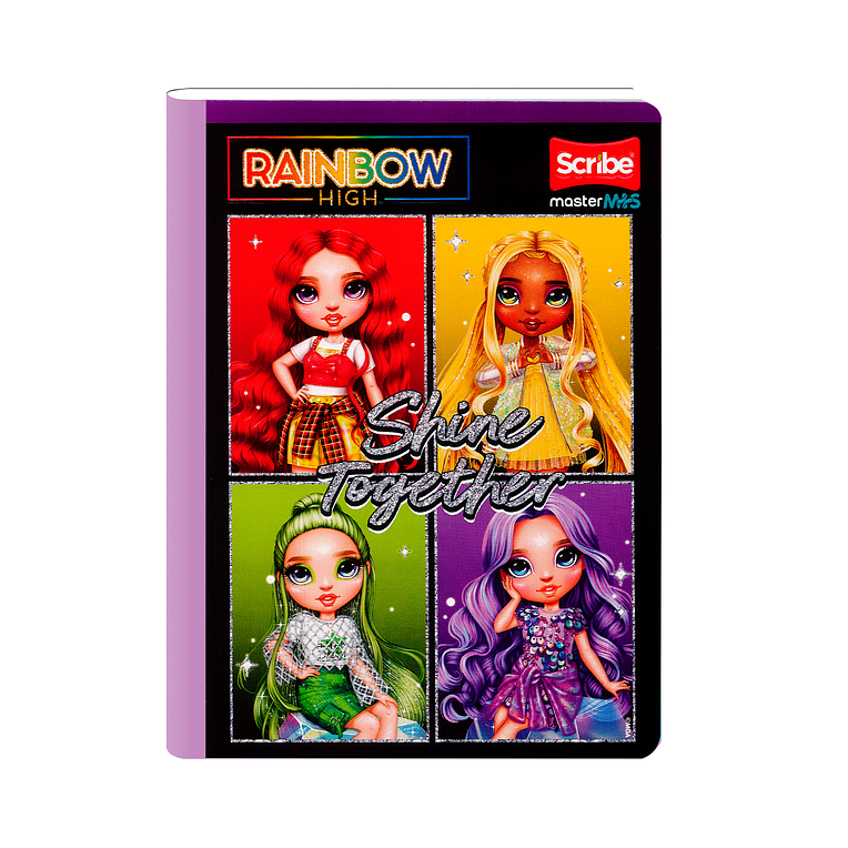 Cuaderno Cosido Rainbow High 50 Hojas Cuadros  2