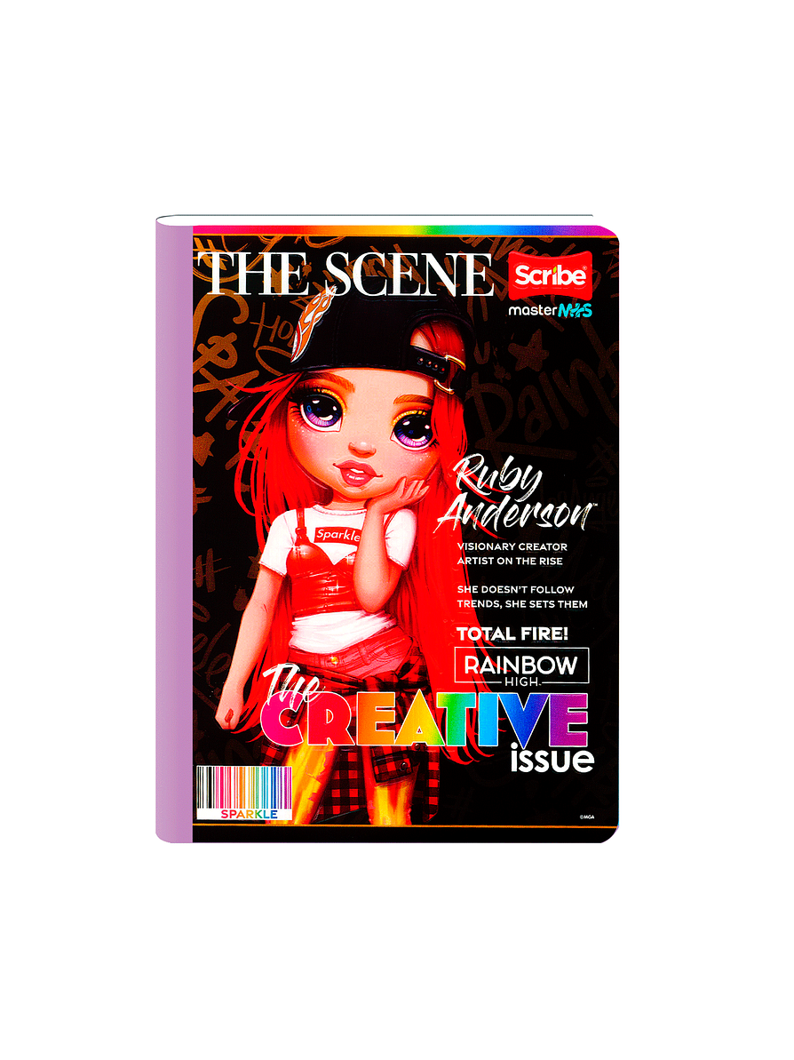 Cuaderno Cosido Rainbow High 50 Hojas Cuadros  6