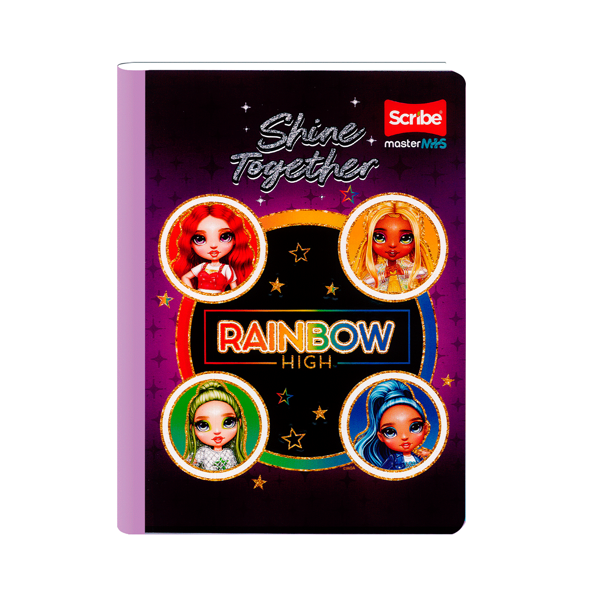 Cuaderno Cosido Rainbow High 50 Hojas Cuadros  8