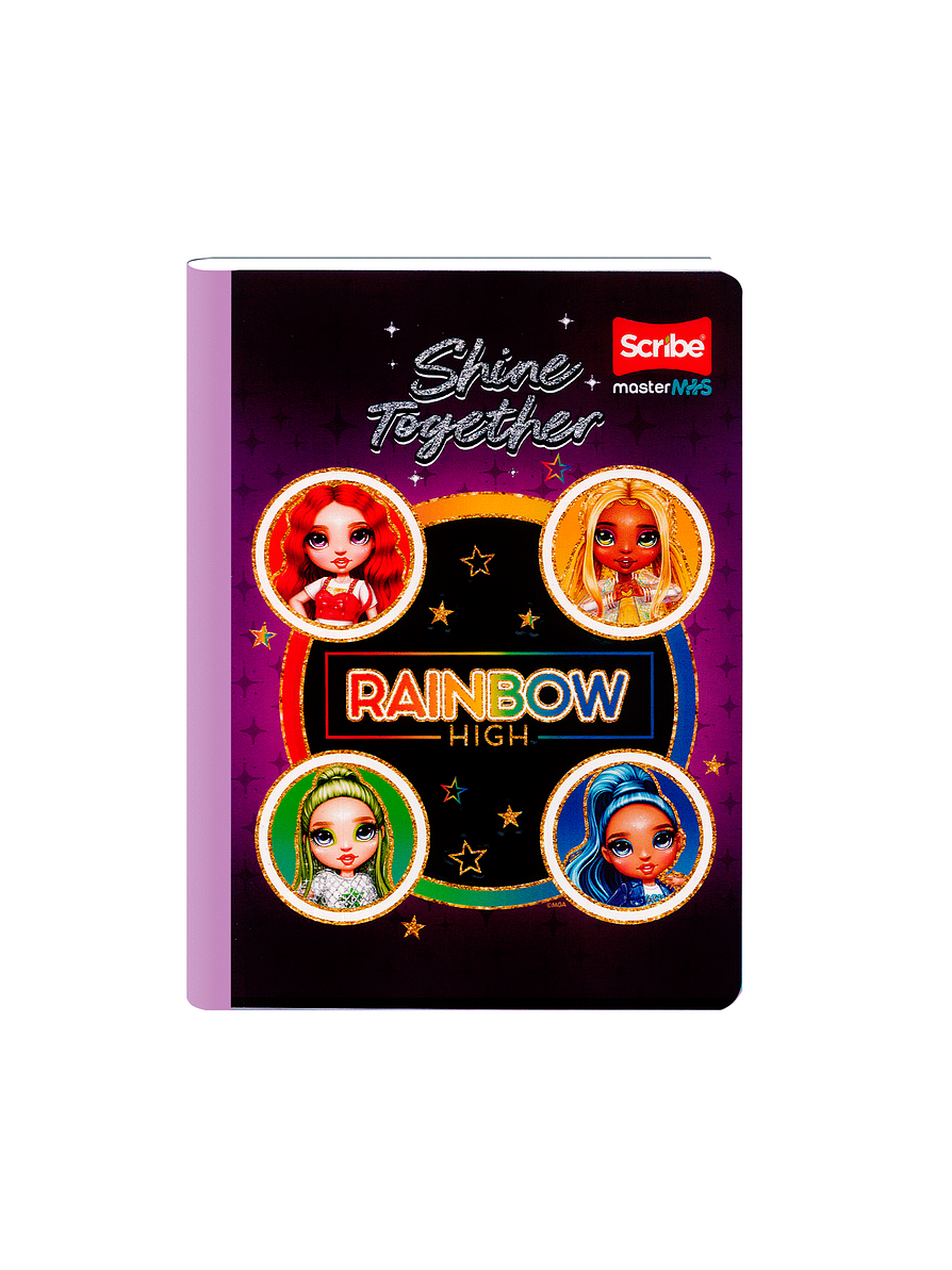 Cuaderno Cosido Rainbow High 50 Hojas Cuadros  8