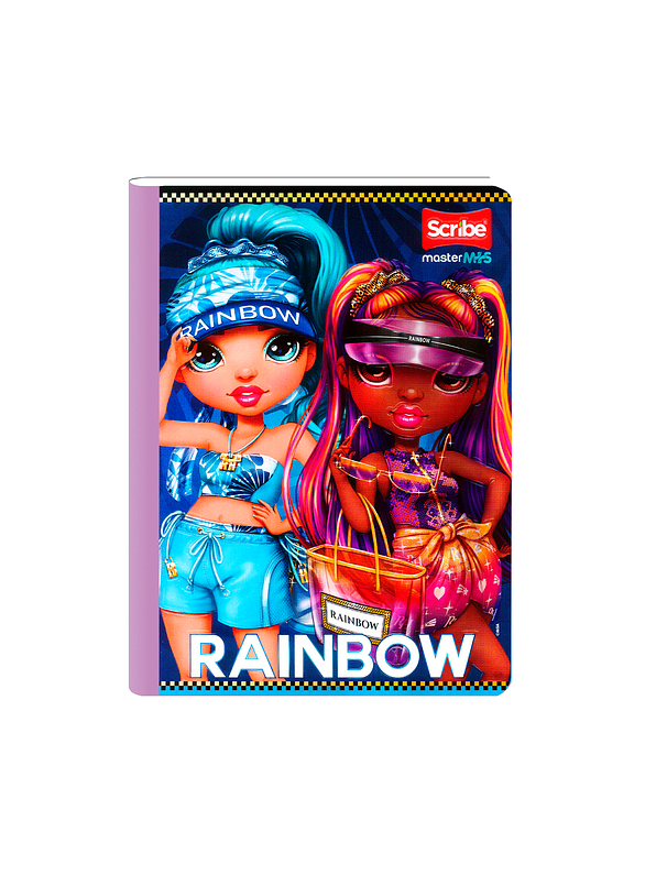 Cuaderno Cosido Rainbow High 50 Hojas Cuadros  9
