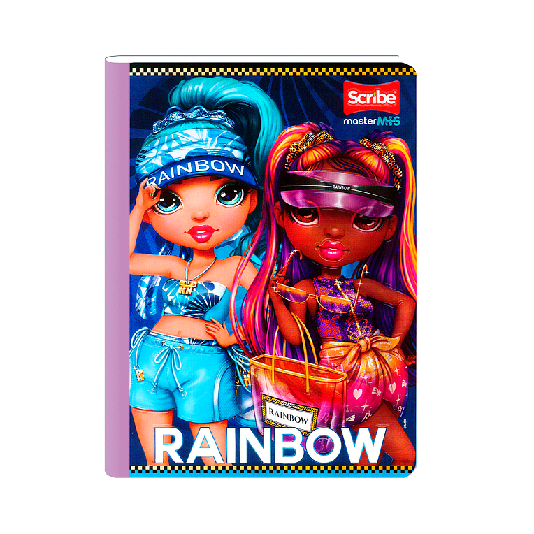 Cuaderno Cosido Rainbow High 50 Hojas Cuadros  9