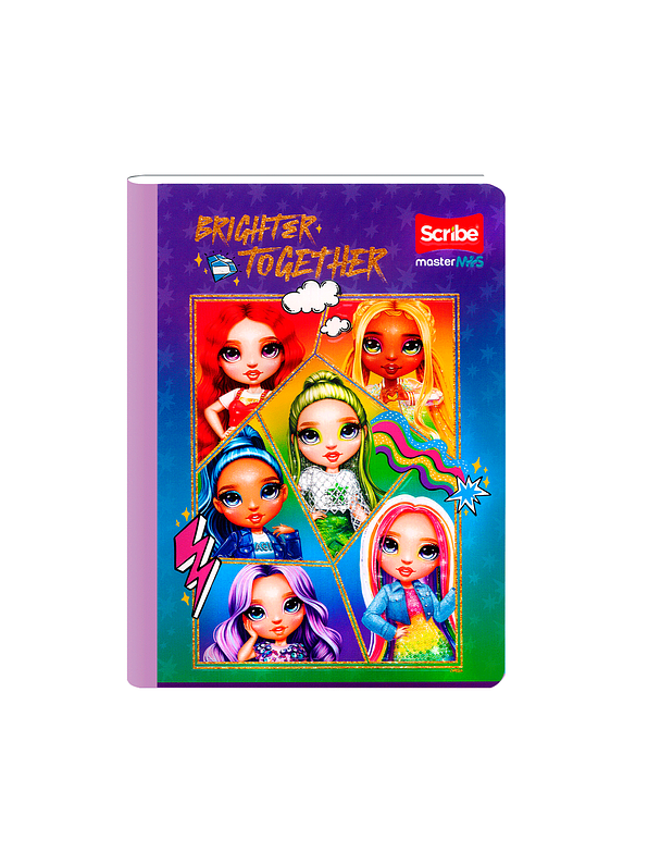 Cuaderno Cosido Rainbow High 50 Hojas Cuadros  10