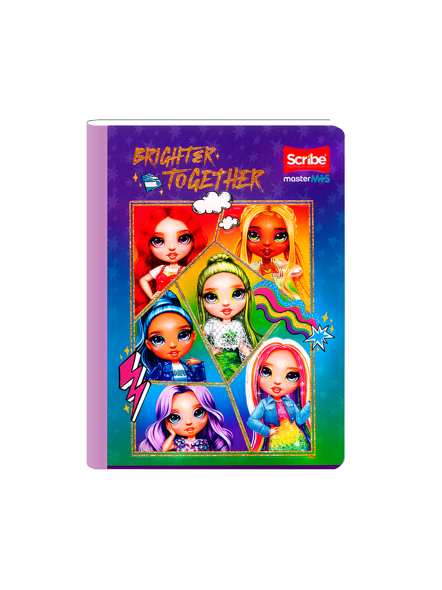 Cuaderno Cosido Rainbow High 50 Hojas Cuadros  10