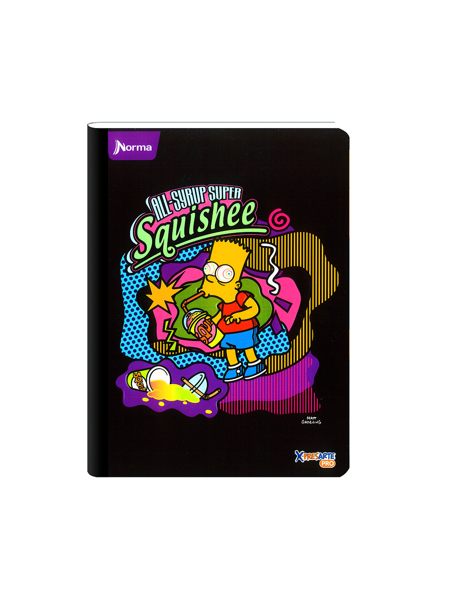 Cuaderno Cosido Norma X-Presarte Simpsons 100 Hojas Cuadros 1