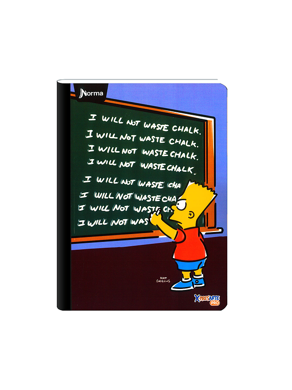 Cuaderno Cosido Norma X-Presarte Simpsons 100 Hojas Cuadros 3