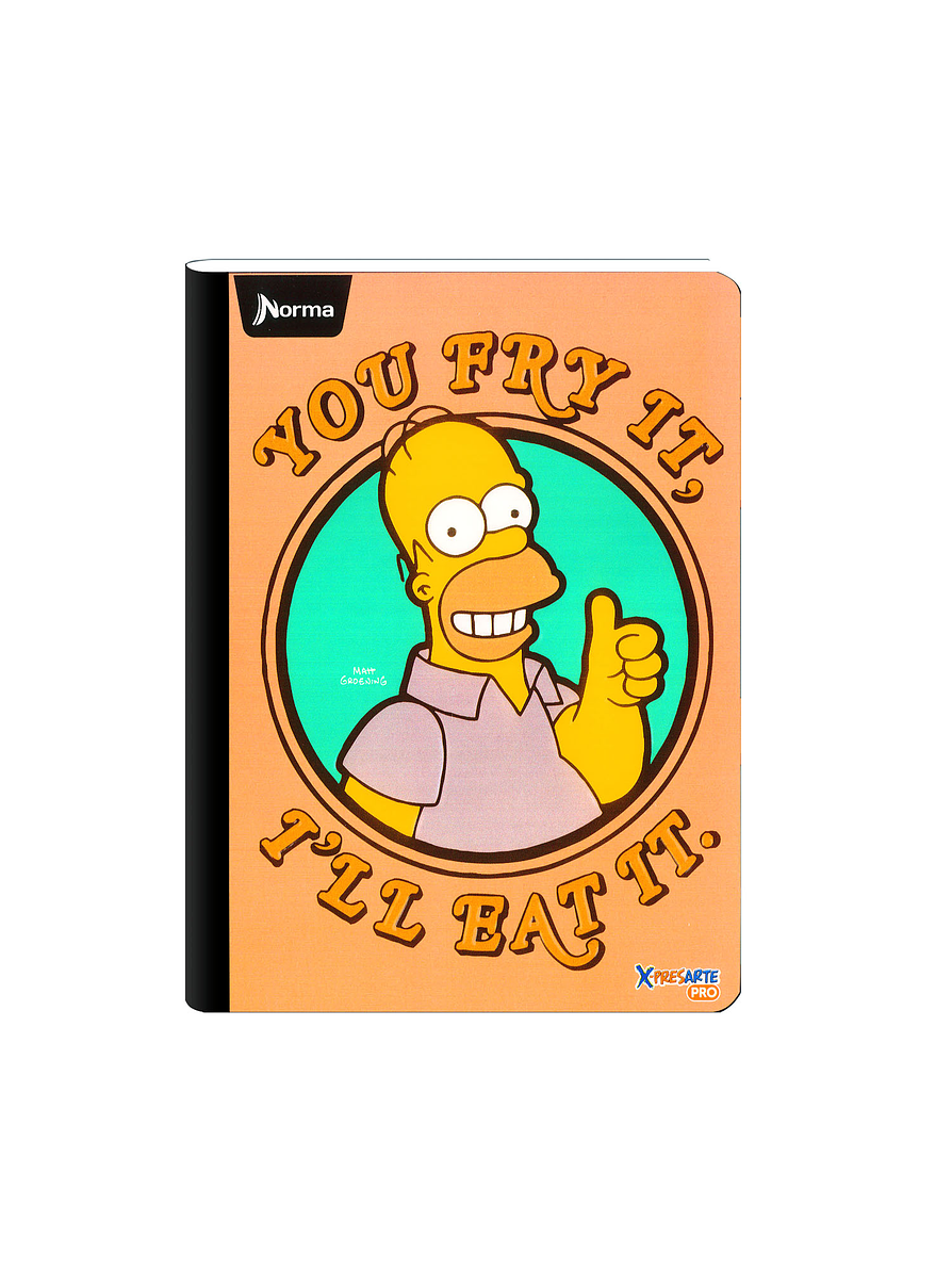 Cuaderno Cosido Norma X-Presarte Simpsons 100 Hojas Cuadros 4