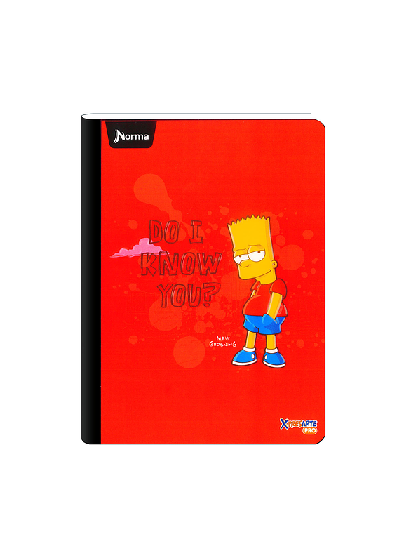 Cuaderno Cosido Norma X-Presarte Simpsons 100 Hojas Cuadros 7