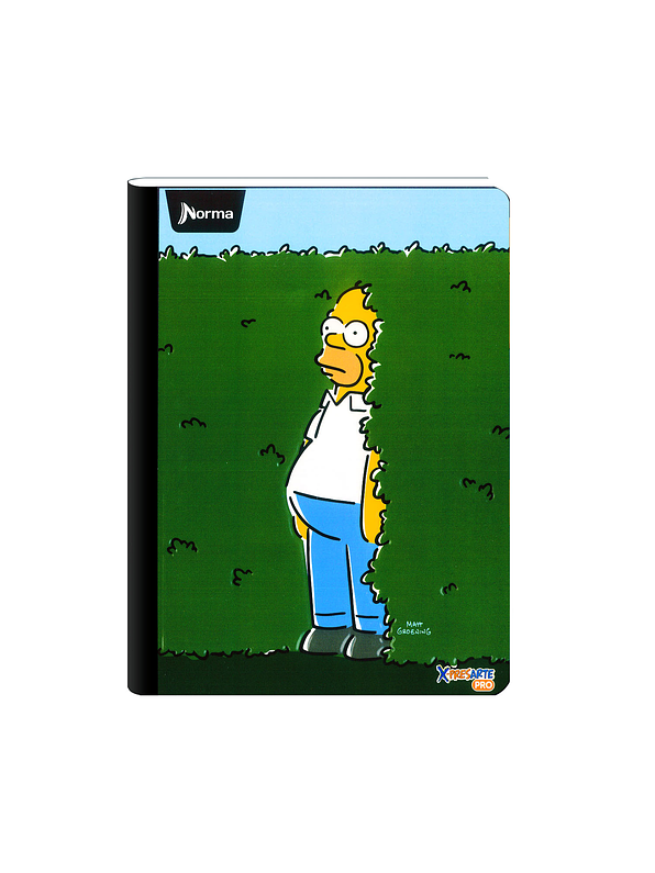 Cuaderno Cosido Norma X-Presarte Simpsons 100 Hojas Cuadros 8