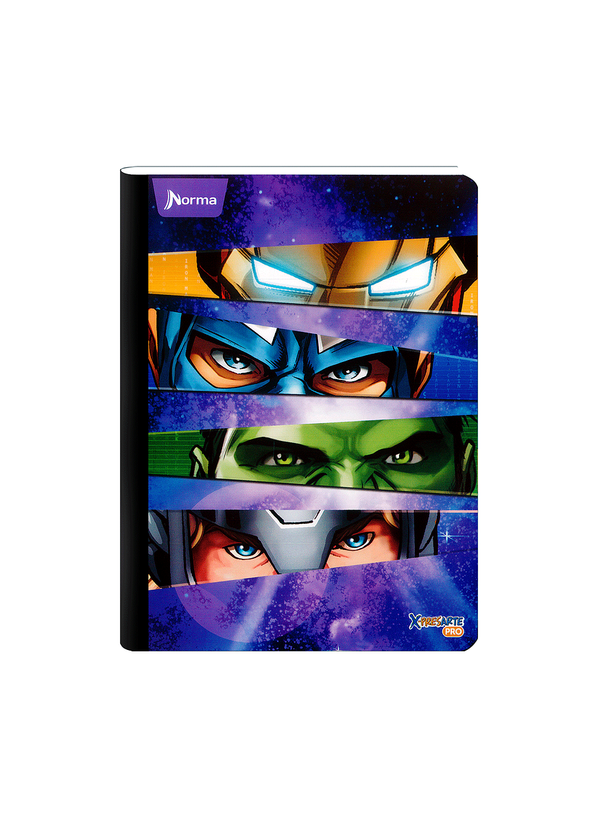 Cuaderno Cosido Norma Avengers 50 Hojas Cuadros 2