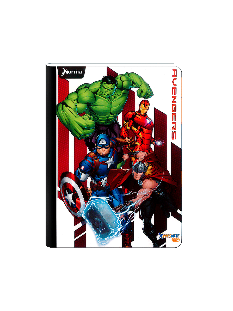 Cuaderno Cosido Norma Avengers 50 Hojas Cuadros 3