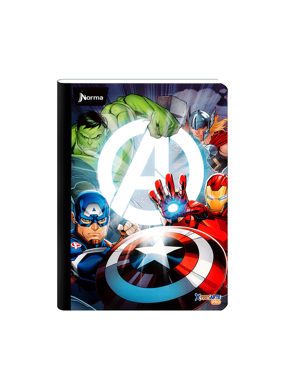 Cuaderno Cosido Norma Avengers 50 Hojas Cuadros 5