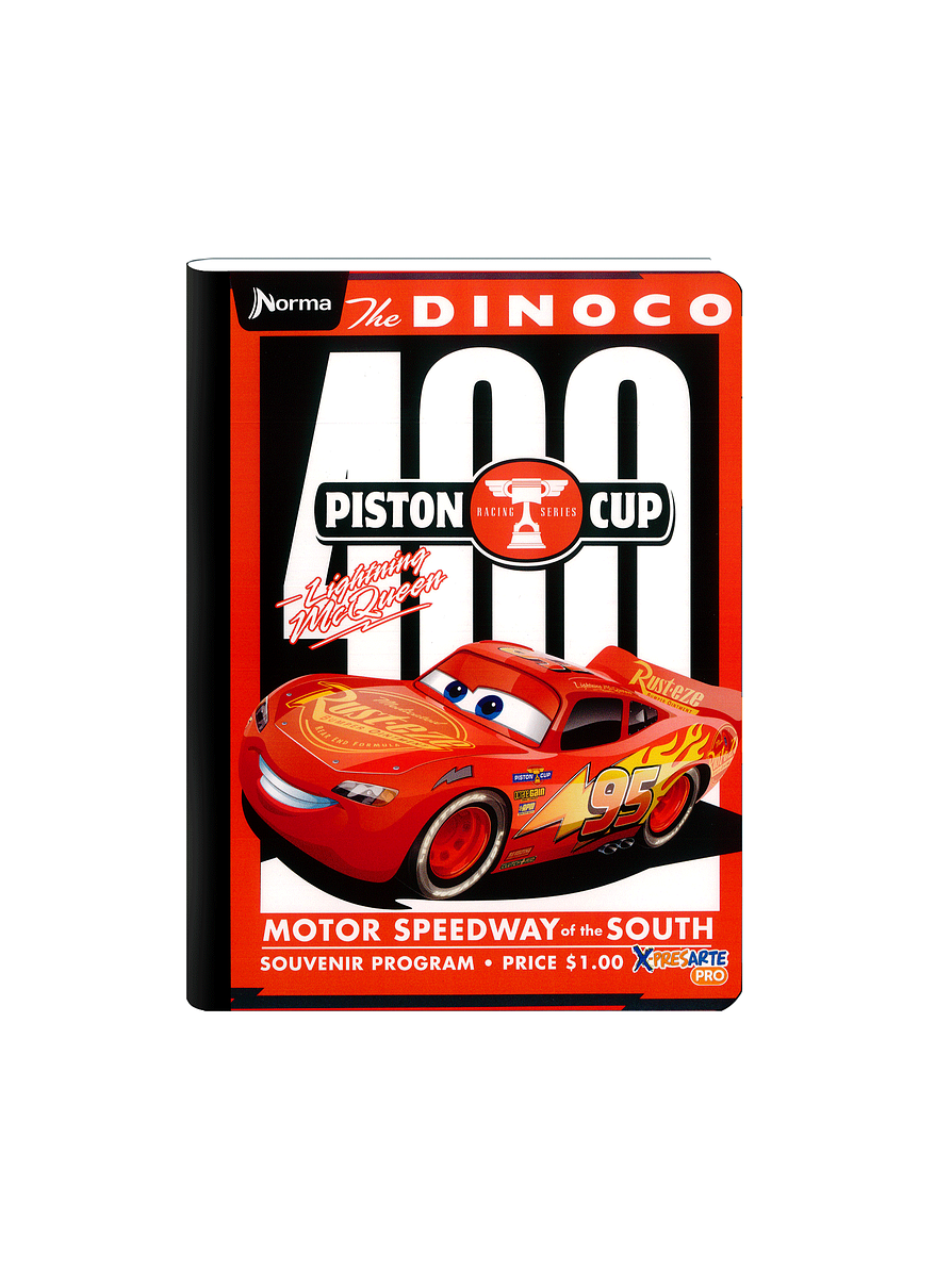 Cuaderno Cosido Norma Cars 50 Hojas Cuadros 7