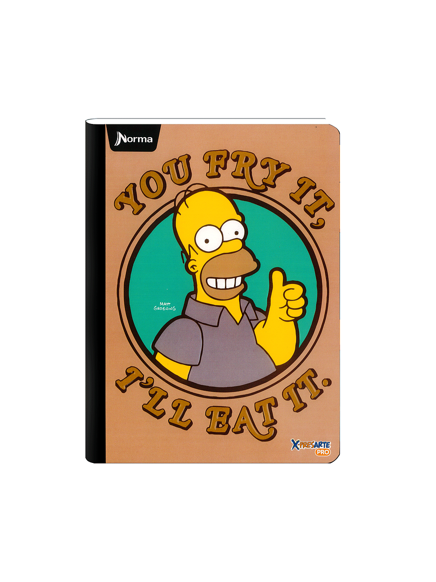 Cuaderno Cosido Norma X-Presarte Simpsons 50 Hojas Cuadros 2