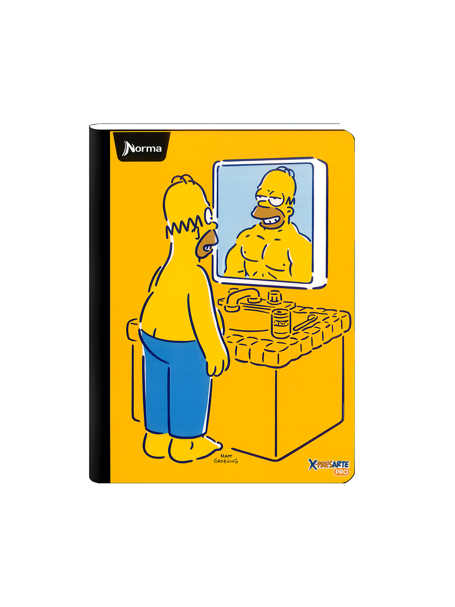 Cuaderno Cosido Norma X-Presarte Simpsons 50 Hojas Cuadros 12