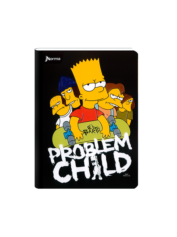 Cuaderno Cosido Norma X-Presarte Simpsons 50 Hojas Cuadros 13