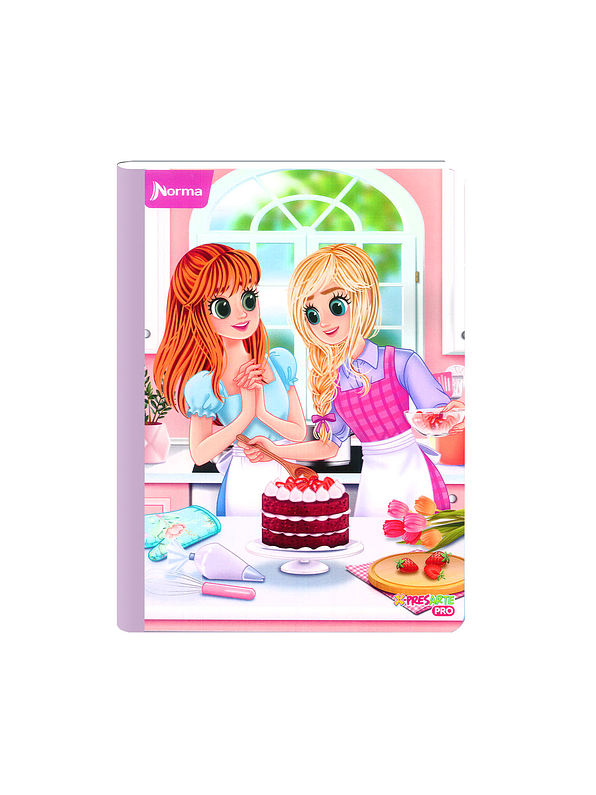 Cuaderno Cosido Norma Bonequinhas Antonia 50 Hojas Cuadros 2