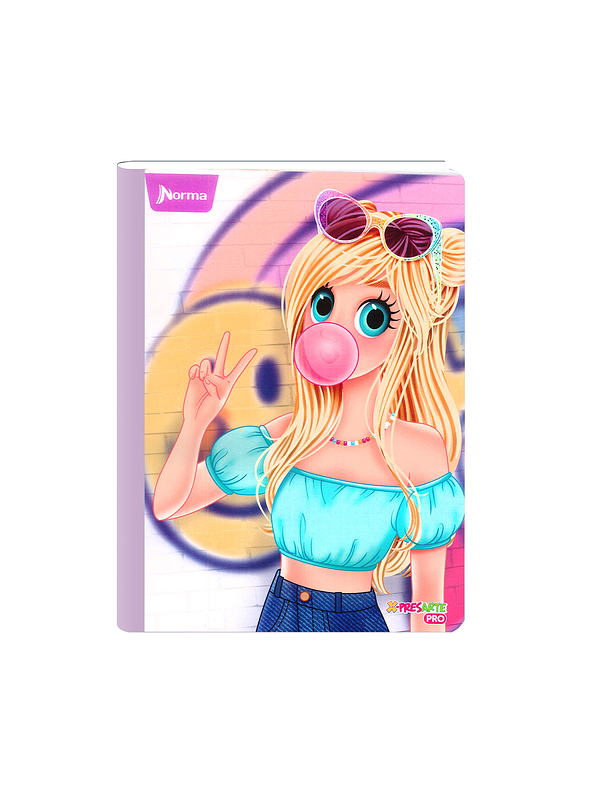 Cuaderno Cosido Norma Bonequinhas Antonia 50 Hojas Cuadros 6