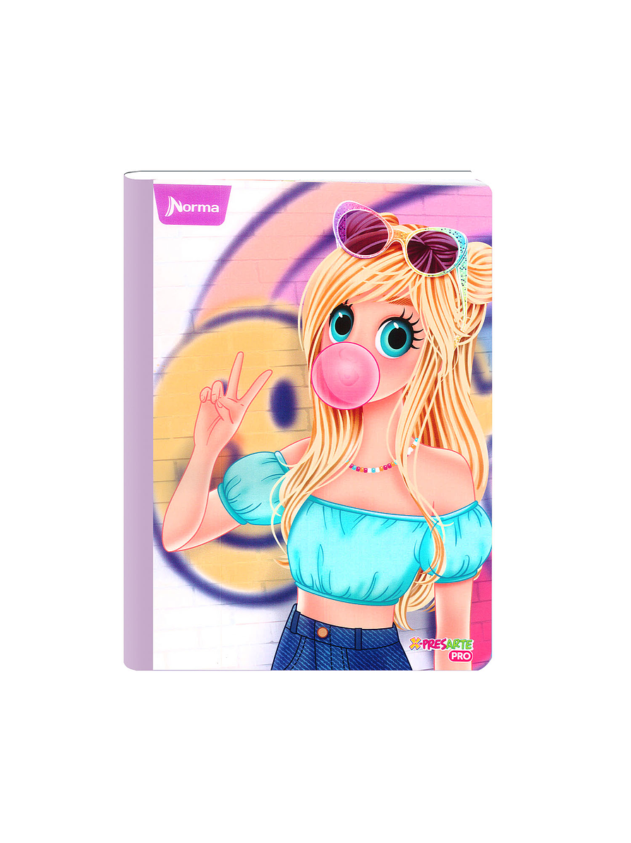 Cuaderno Cosido Norma Bonequinhas Antonia 50 Hojas Cuadros 6