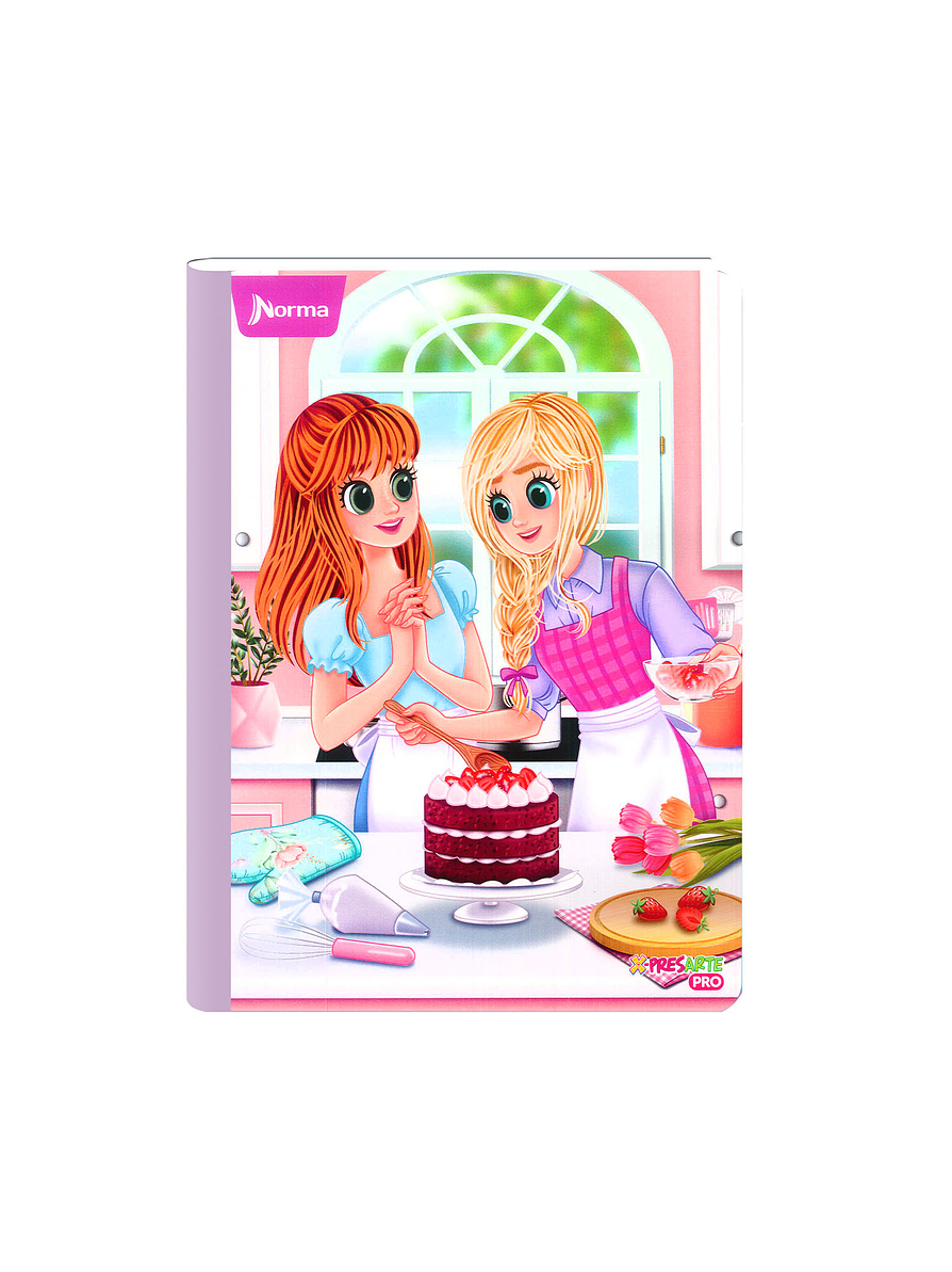 Cuaderno Cosido Norma Bonequinhas Antonia 50 Hojas Cuadros 9