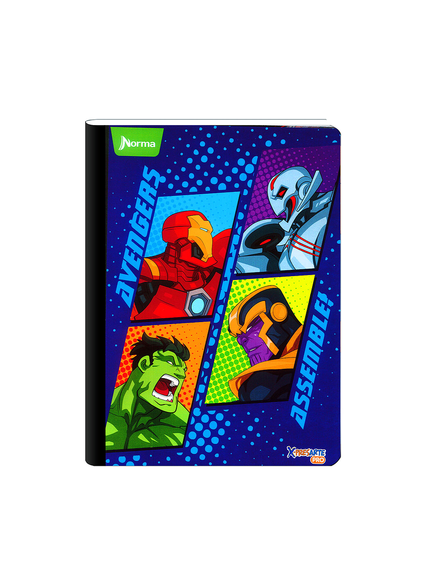 Cuaderno Cosido Norma The Avengers 100 Hojas Cuadros 1