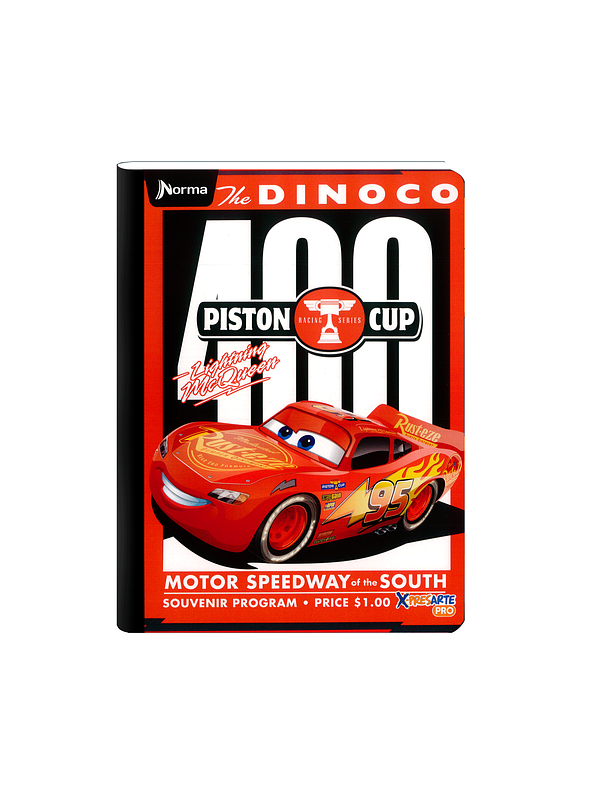 Cuaderno Cosido Norma Cars 100 Hojas Cuadros 1