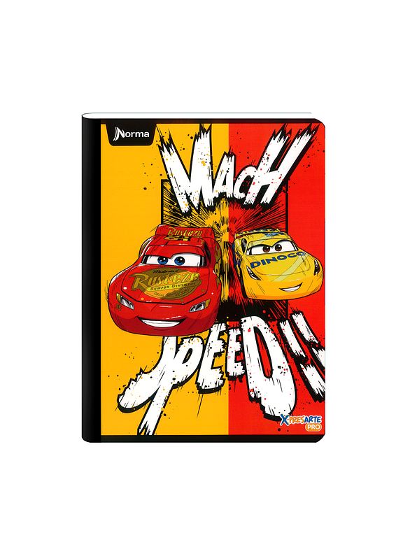 Cuaderno Cosido Norma Cars 100 Hojas Cuadros 3