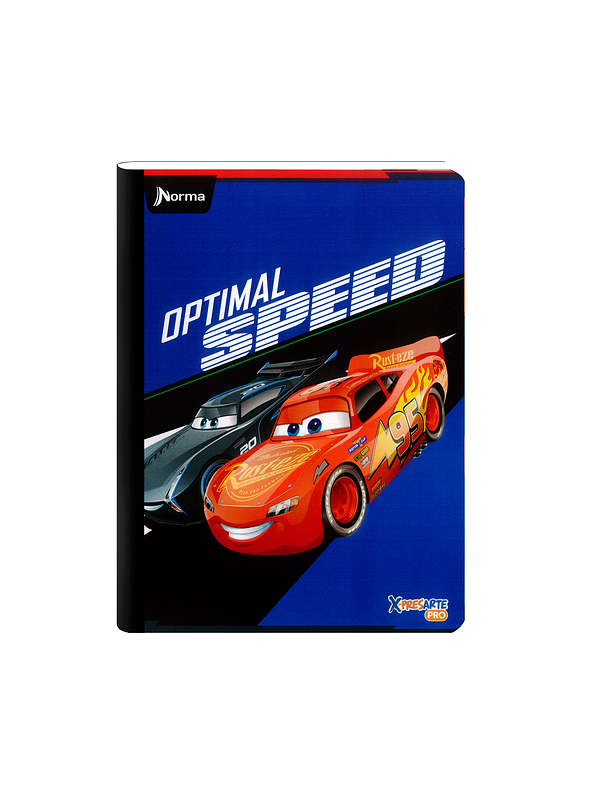 Cuaderno Cosido Norma Cars 100 Hojas Cuadros 4