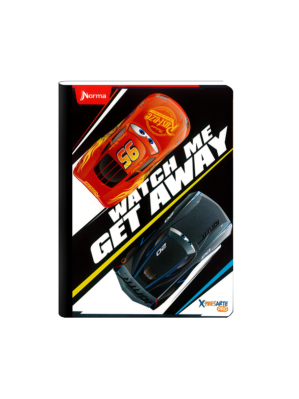 Cuaderno Cosido Norma Cars 100 Hojas Cuadros 6