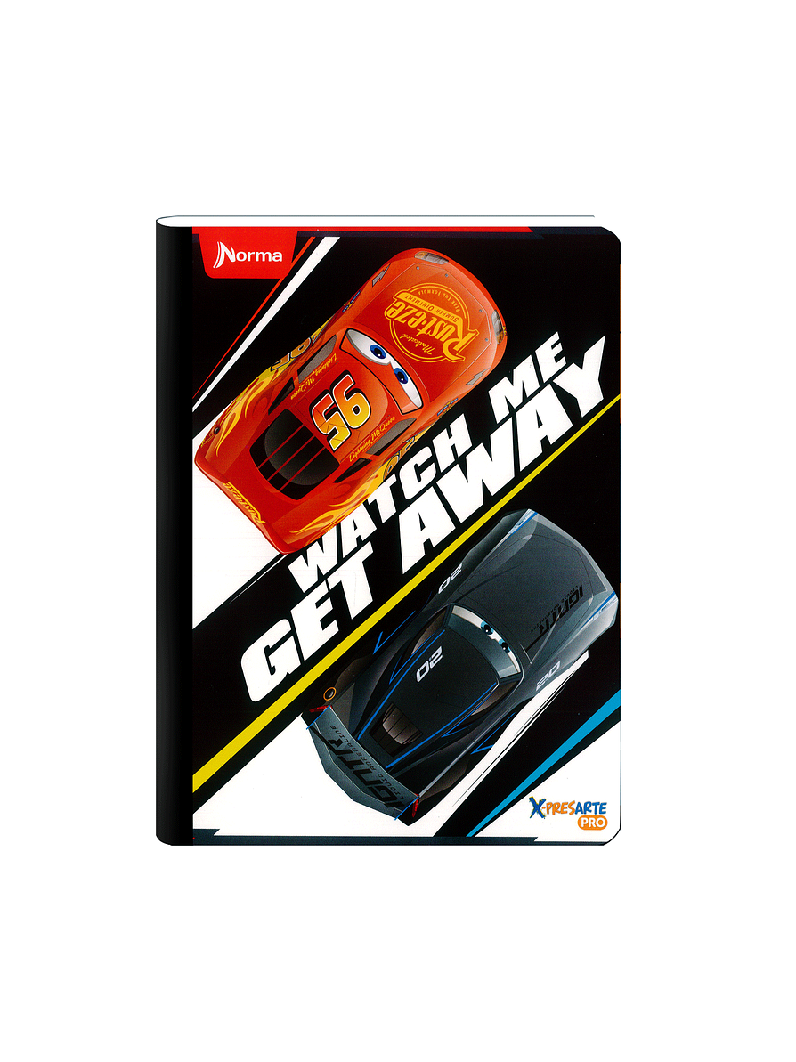 Cuaderno Cosido Norma Cars 100 Hojas Cuadros 6