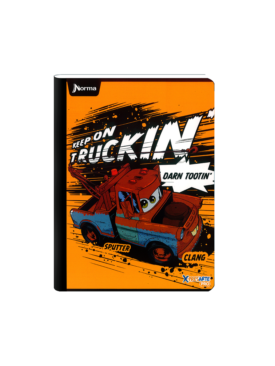 Cuaderno Cosido Norma Cars 100 Hojas Cuadros 7