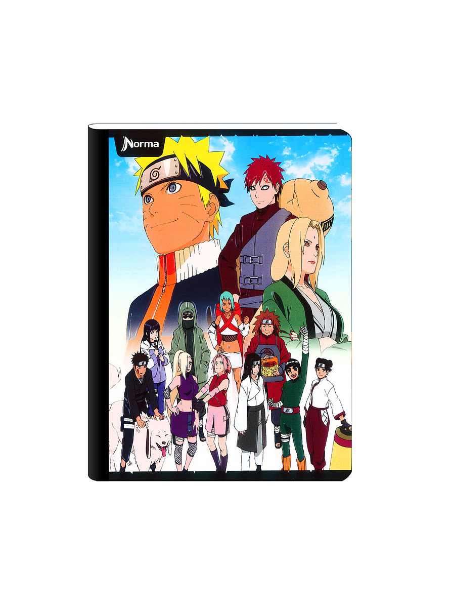 Cuaderno Cosido Naruto 50 Hojas Cuadros  9