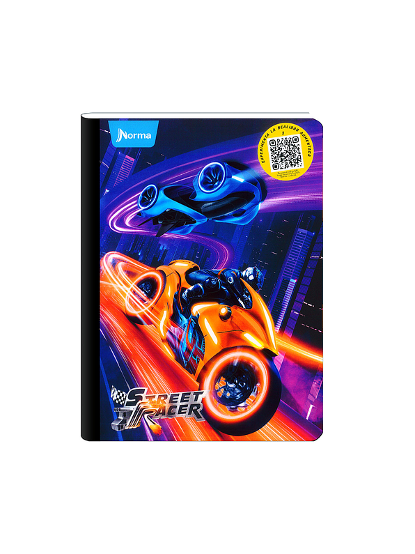 Cuaderno Cosido Pasta Dura Street Racer 80 Hojas Cuadros 1