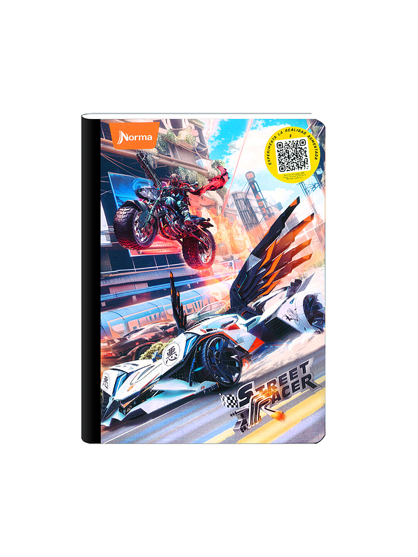 Cuaderno Cosido Pasta Dura Street Racer 80 Hojas Cuadros 3