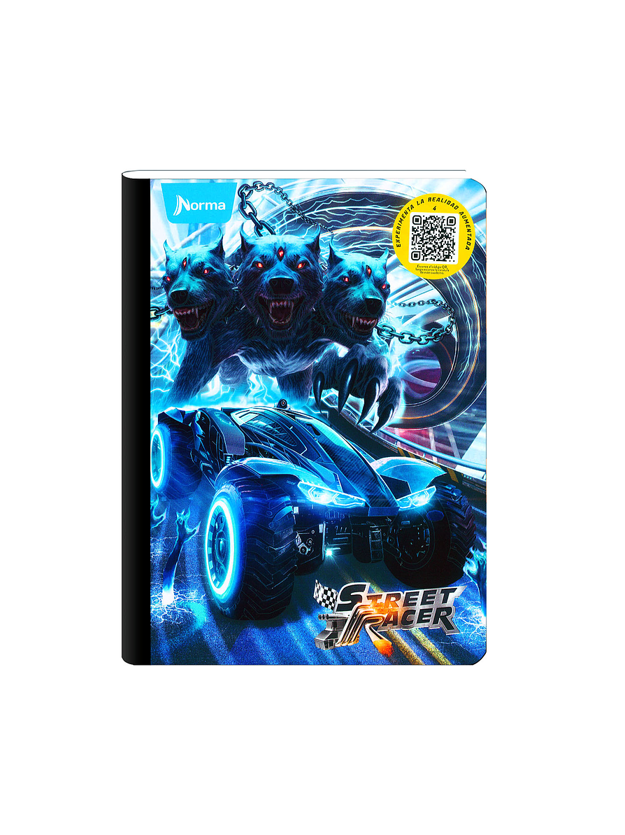 Cuaderno Cosido Pasta Dura Street Racer 80 Hojas Cuadros 4