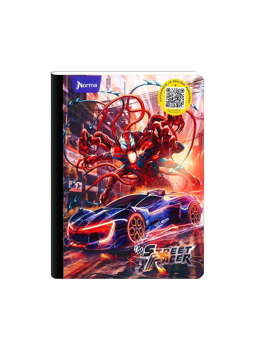 Cuaderno Cosido Pasta Dura Street Racer 80 Hojas Cuadros 5