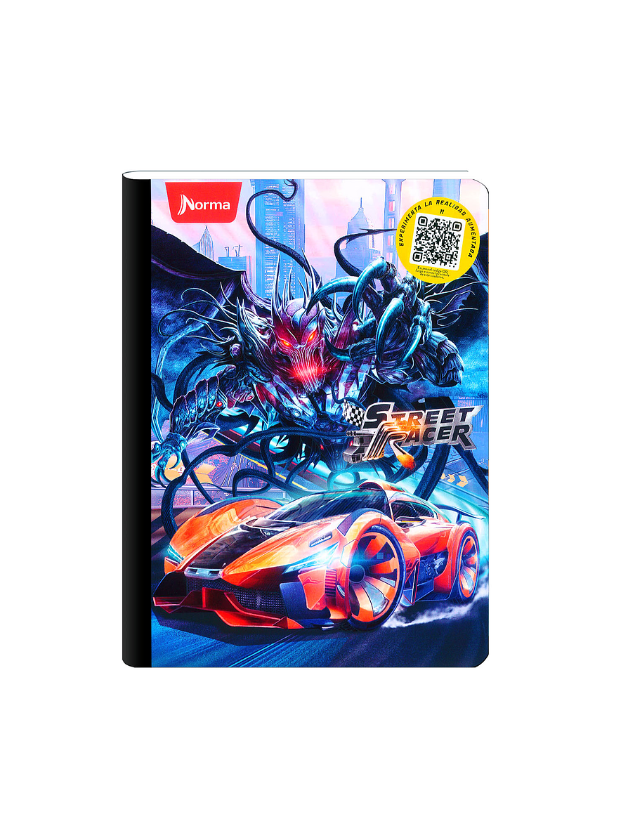 Cuaderno Cosido Pasta Dura Street Racer 80 Hojas Cuadros 6