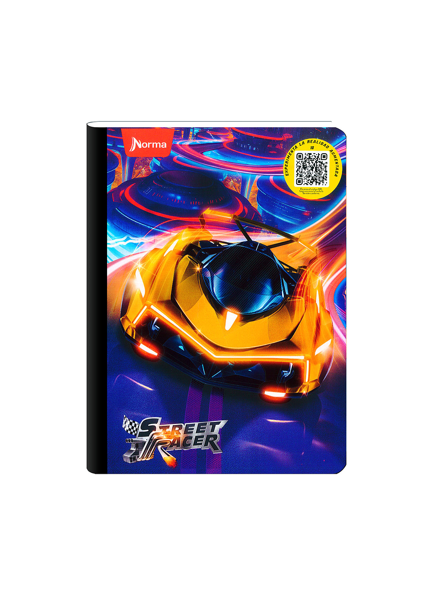 Cuaderno Cosido Pasta Dura Street Racer 80 Hojas Cuadros 7