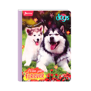 Cuaderno Cosido Norma Dogs 50 Hojas Cuadros 