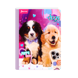 Cuaderno Cosido Norma Dogs 50 Hojas Cuadros 