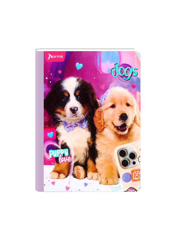 Cuaderno Cosido Norma Dogs 50 Hojas Cuadros  2