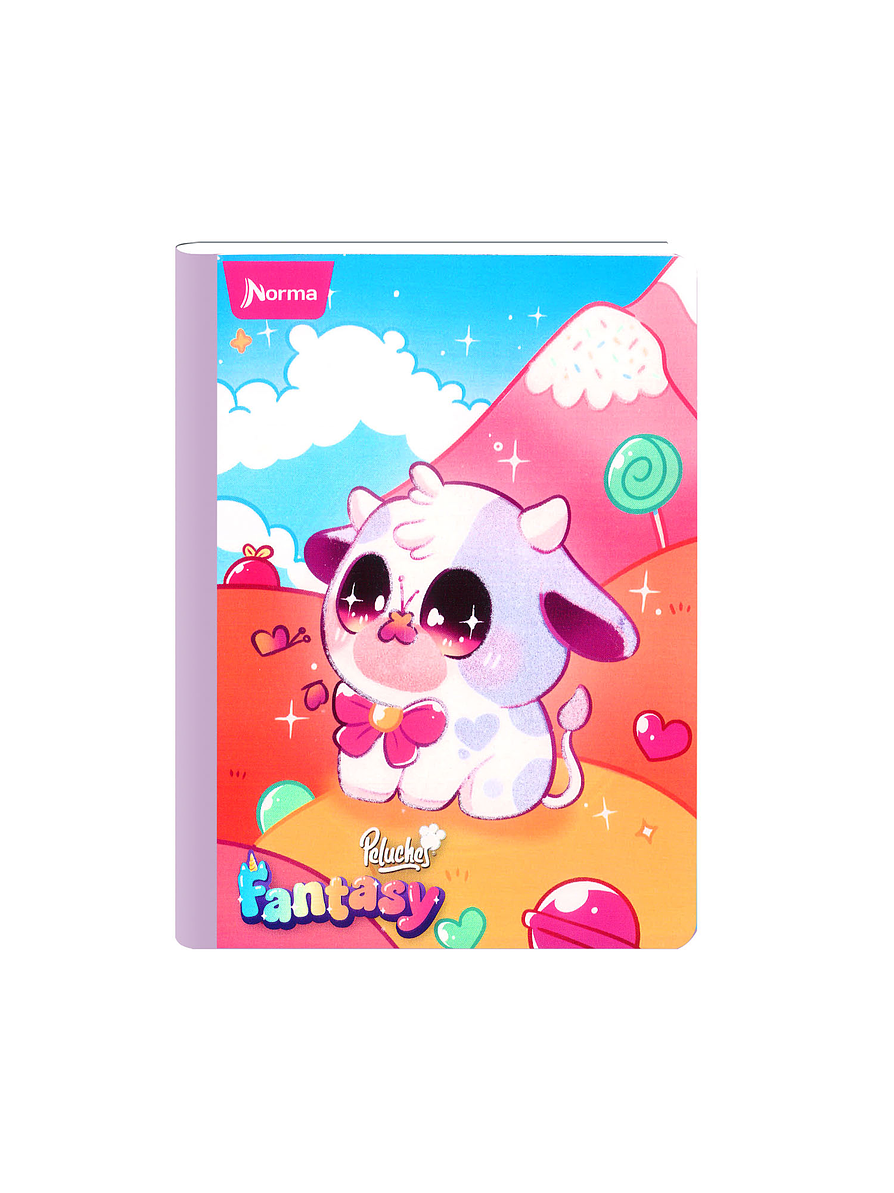 Cuaderno Cosido Peluches Fantasy 50 Hojas Cuadros  4