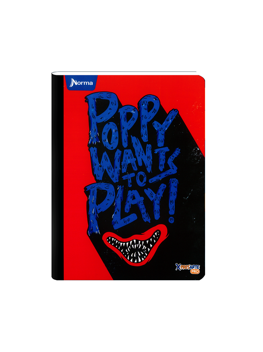 Cuaderno Cosido Norma X-Presarte Poppy Playtime 100 Hojas Cuadros 1