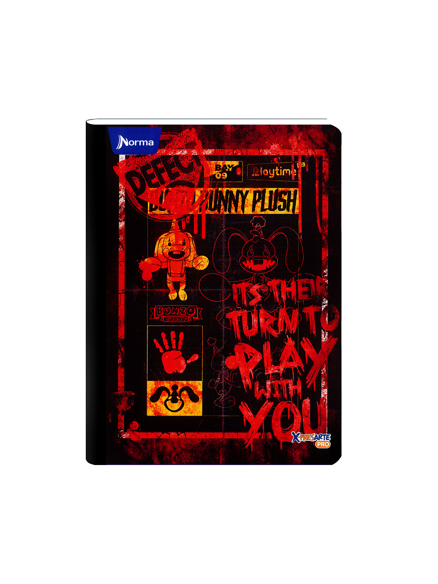 Cuaderno Cosido Norma X-Presarte Poppy Playtime 100 Hojas Cuadros 9