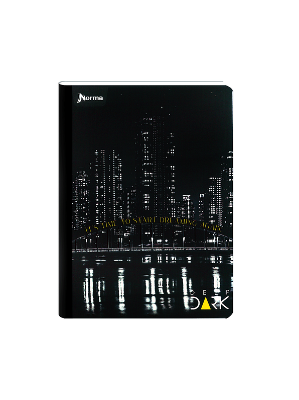 Cuaderno Cosido Deep Dark 50 Hojas Cuadros 13