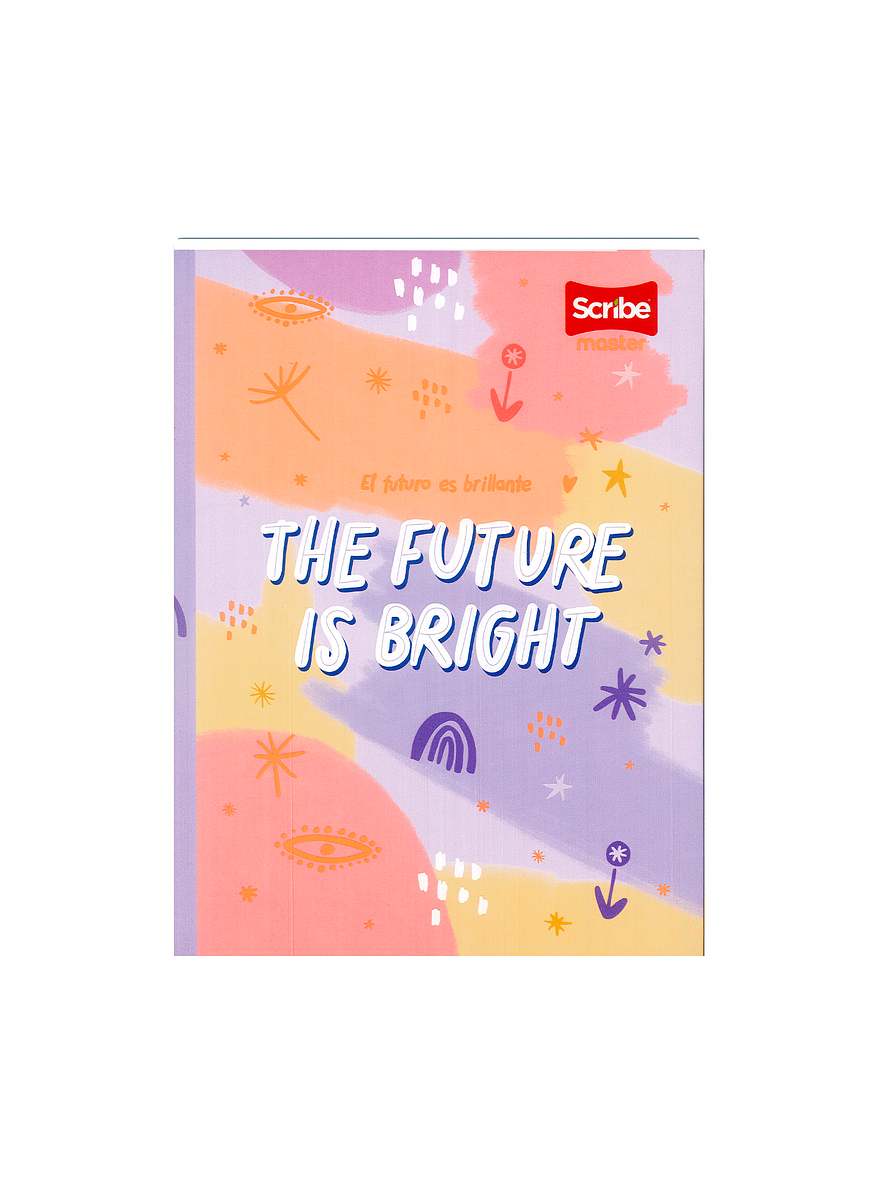 Cuaderno Cosido Pasta Dura Master Femenino 100 Hojas Cuadros  2