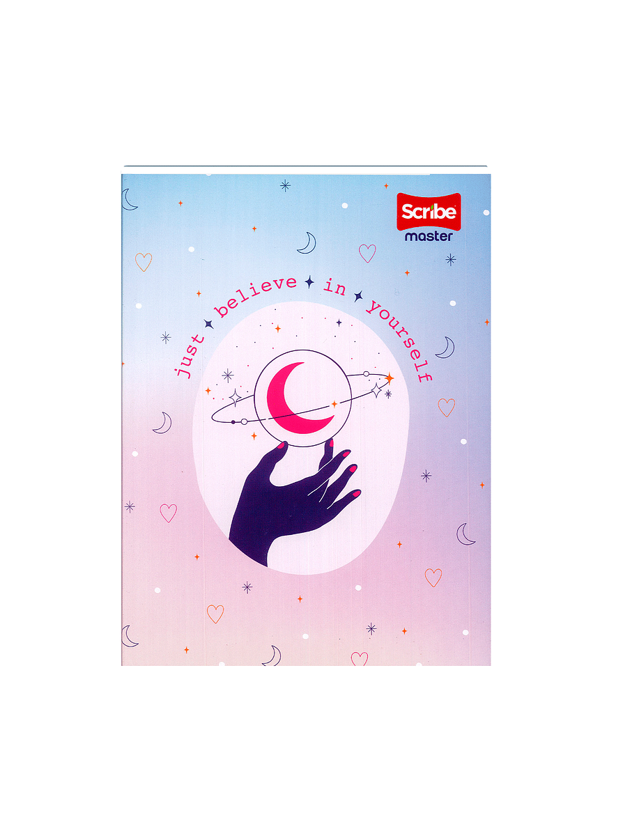 Cuaderno Cosido Pasta Dura Master Femenino 100 Hojas Cuadros  9